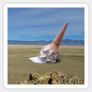 Soft Ice Cream - Surreal/Collage Art Sticker